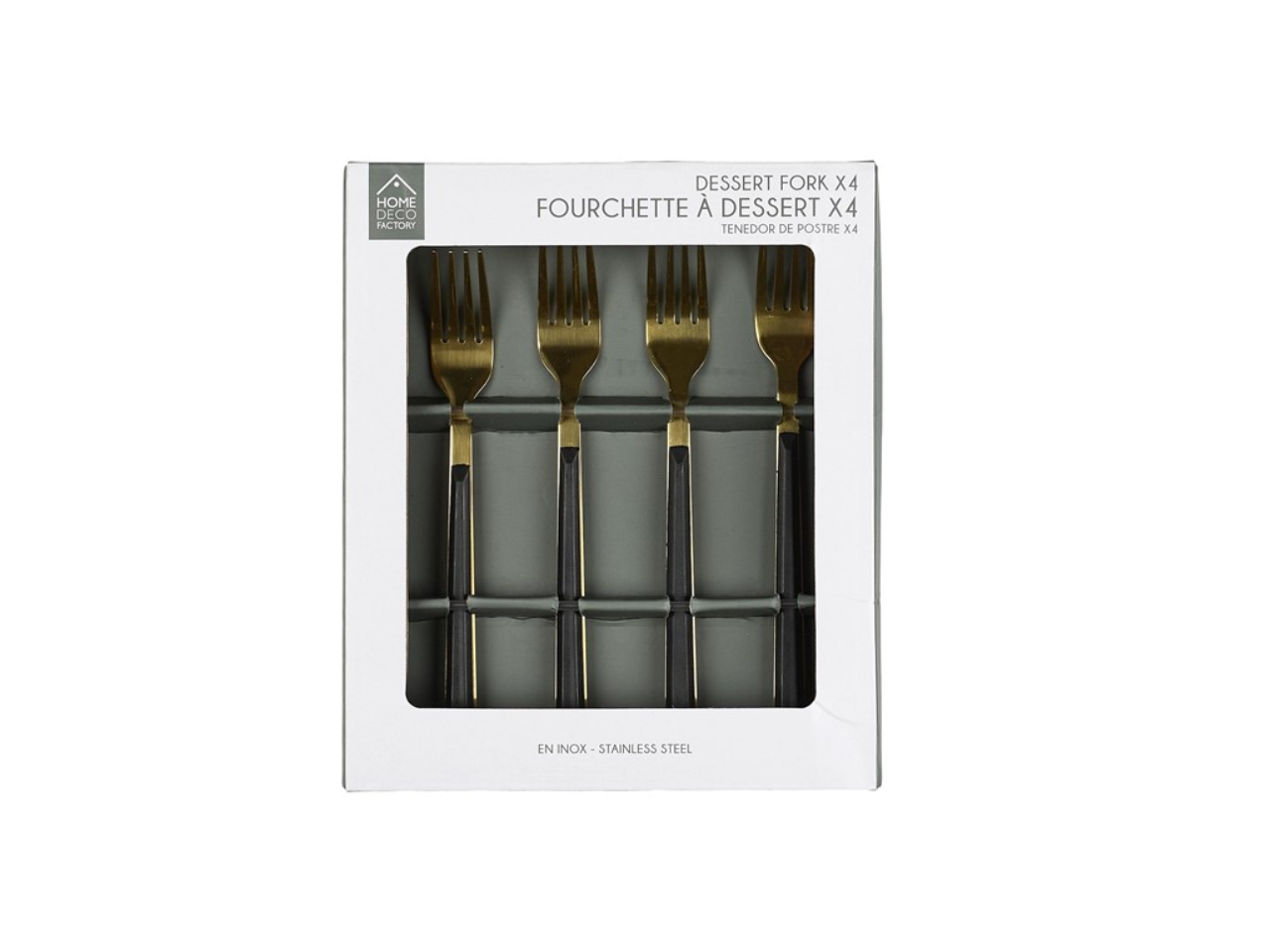 Black & Gold Dessert Set
