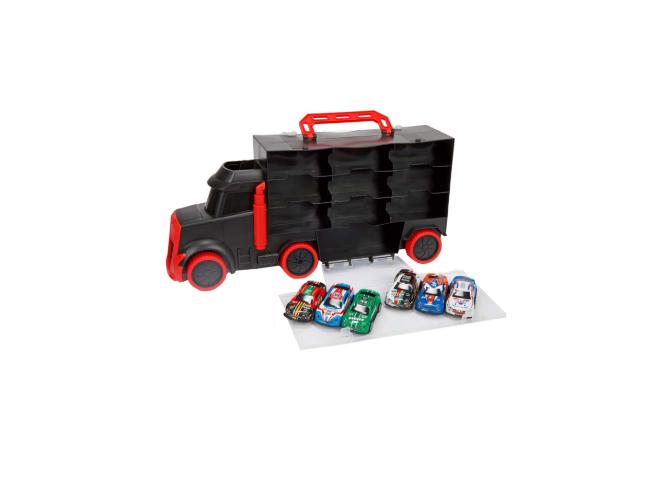 Turbo Racers Truck with 6 Pull-back Race Cars
