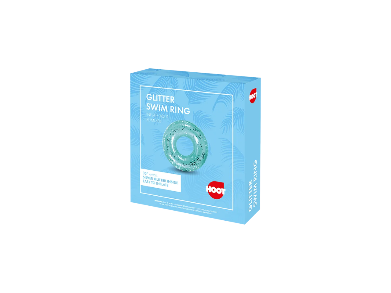 Inflatable Glitter Swim Ring 35"