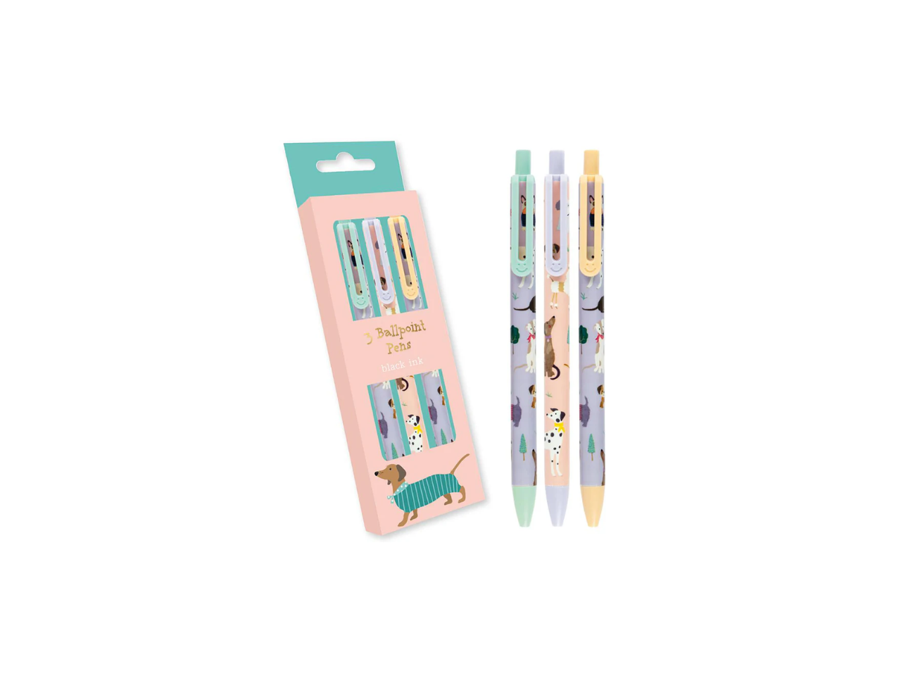 Black Ink Ballpoint Pens | 3 Pcs