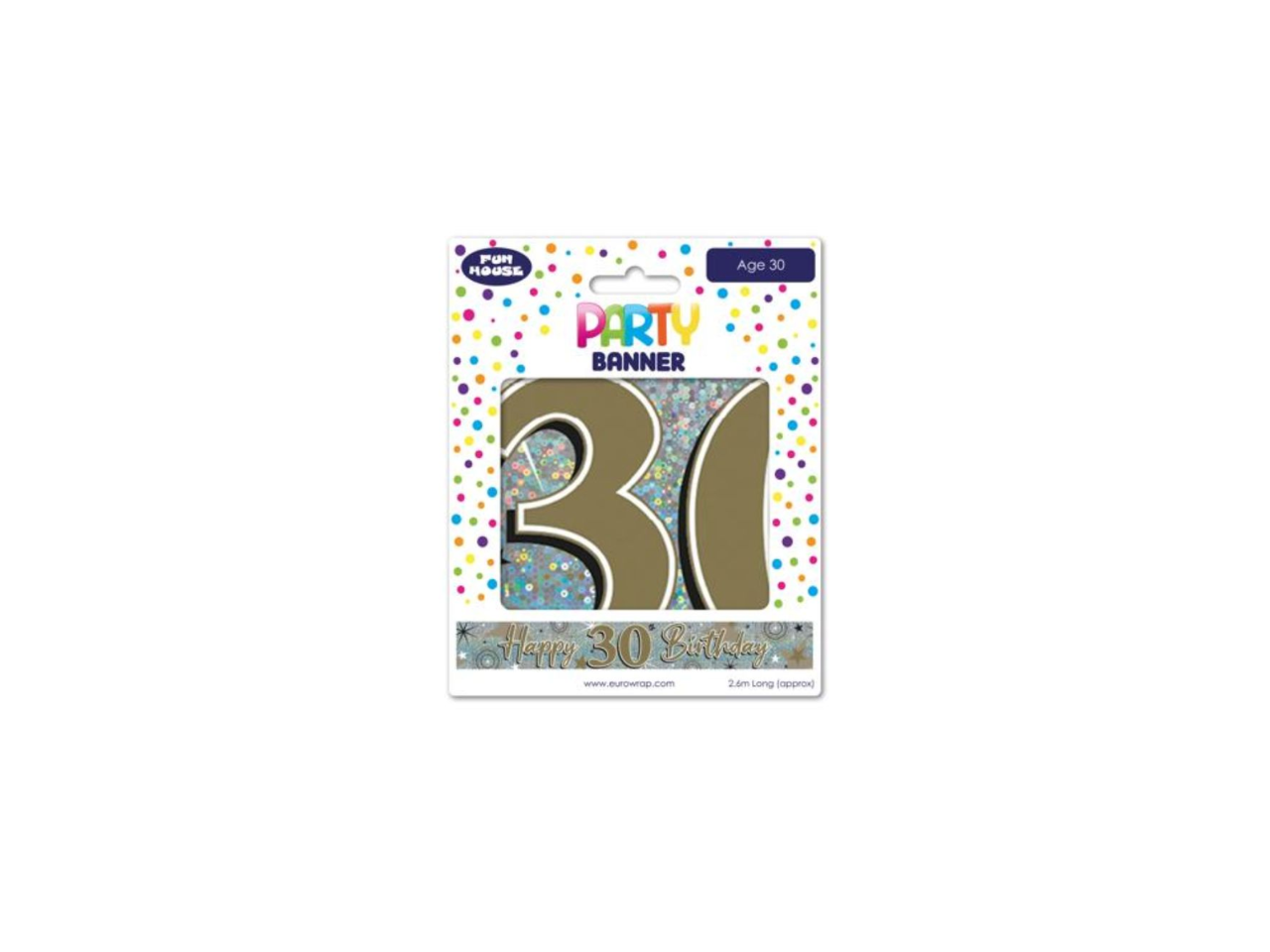 Happy Birthday 30th  Party Banner