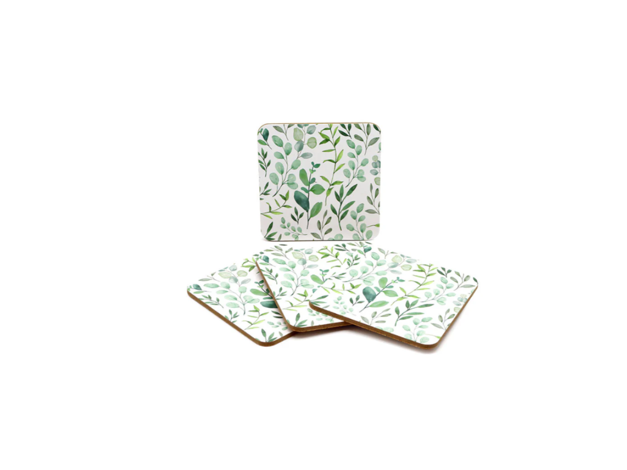 Square Leaf Coasters 4 Pack