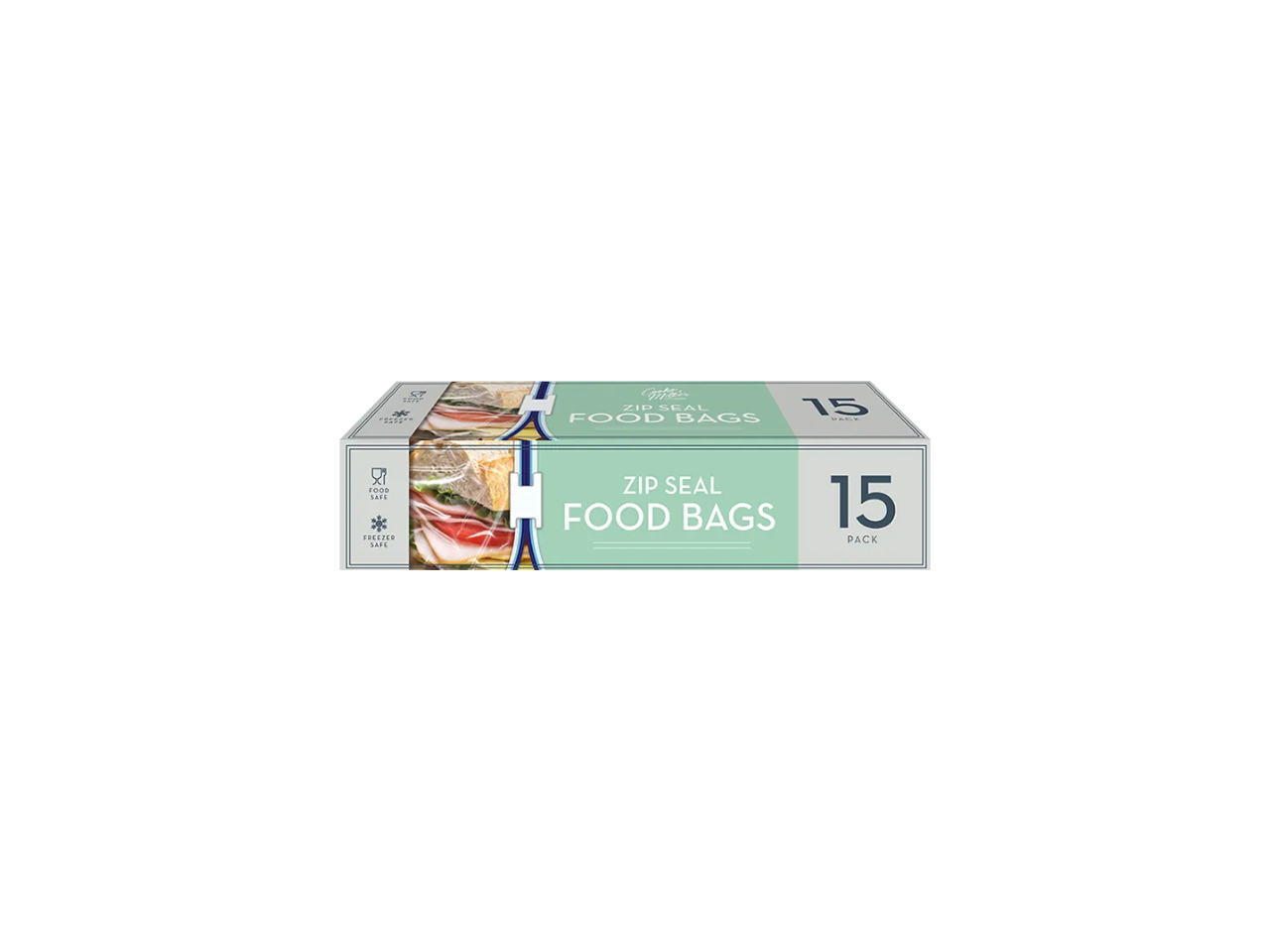 Slide Zip Food Bags  | 15 Pcs