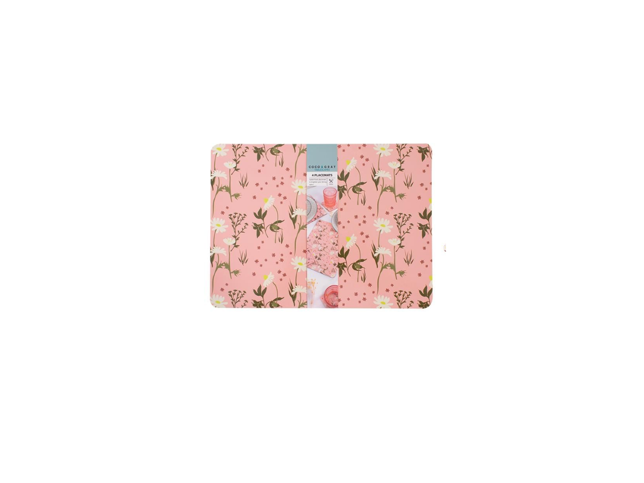 Rectangle Placemat  Pink Daisy | 4 Pcs