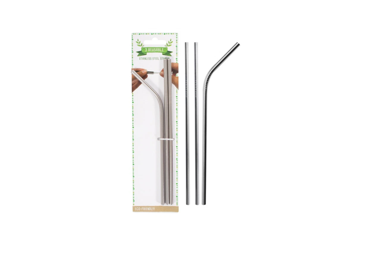 Stainless Steel Reusable Metal Drinking Straw | 3 Pcs