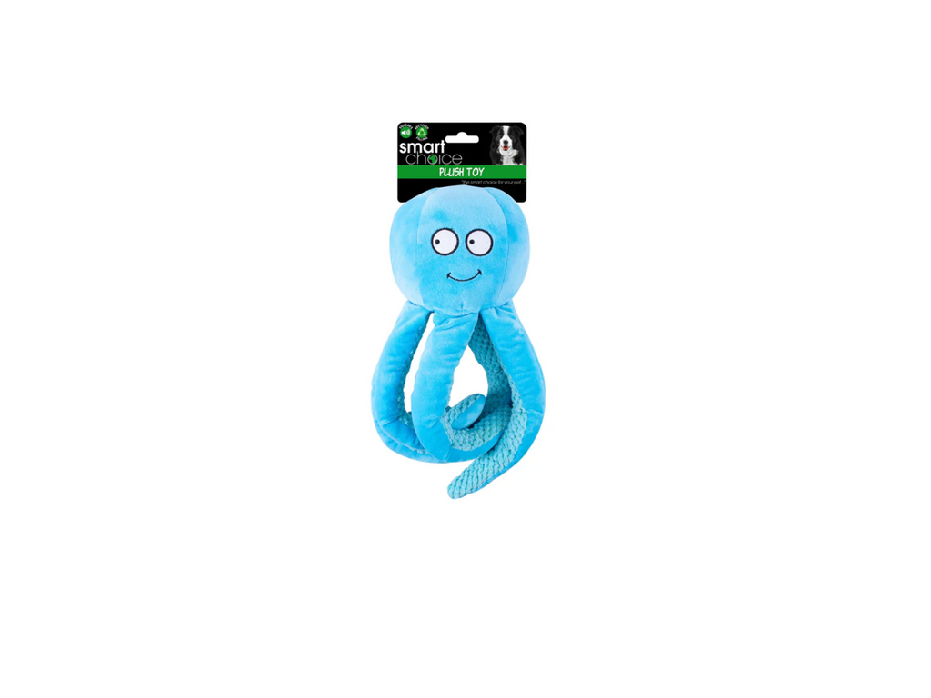 Plush Octopus Dog Toy with Squeak