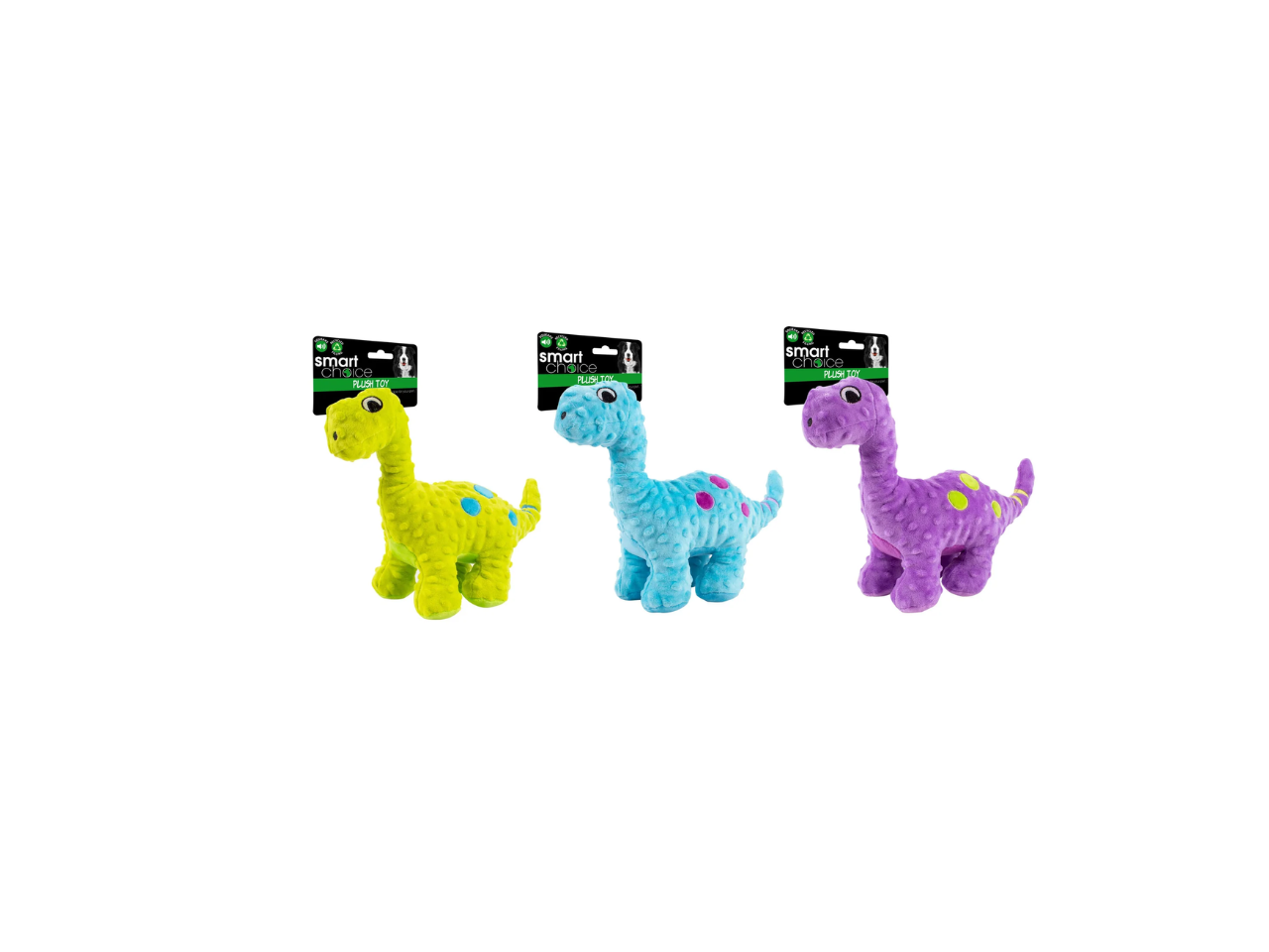 Squeaky Plush Dinosaur Dog Toy