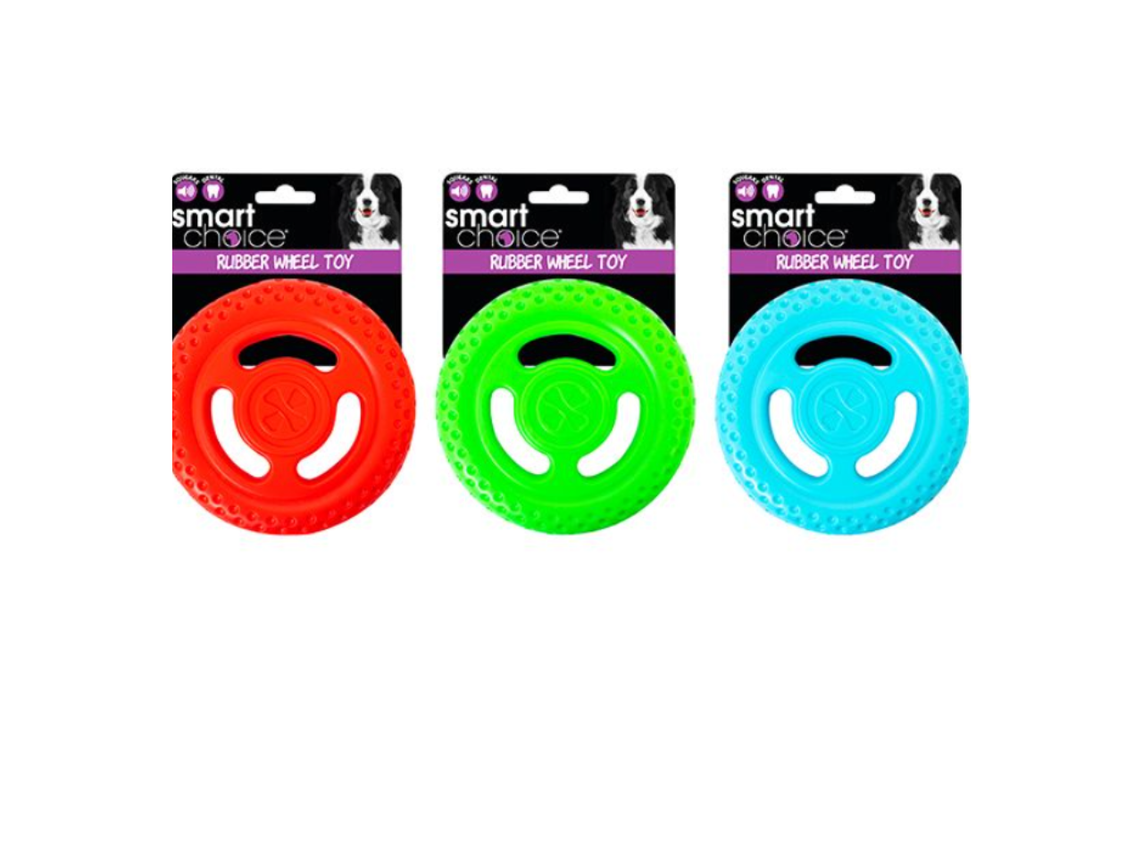 Rubber Wheel Dog Toy