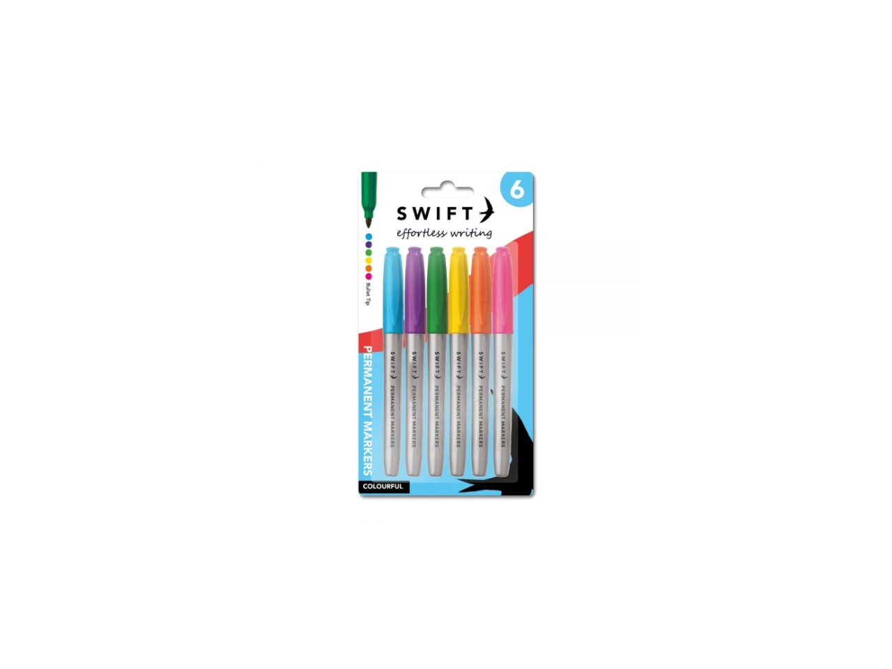 Colourful Permanent Markers | 6 Pcs