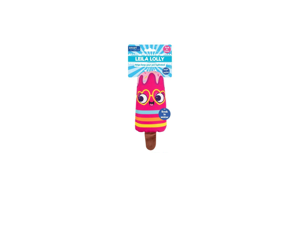 Squeaky Plush Ice Lolly Dog Toy