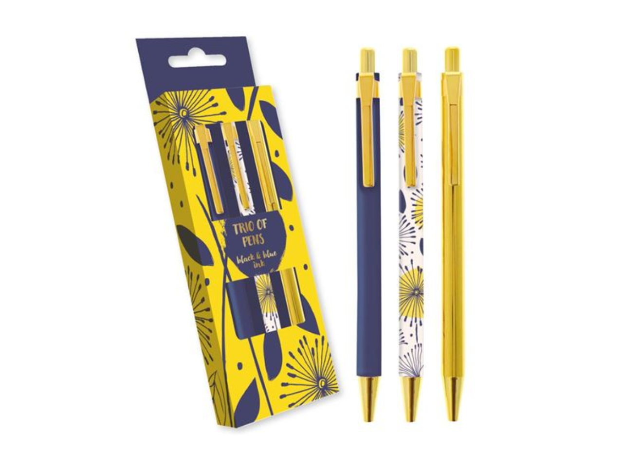 Art Floral Ink Pen | 3 Pcs