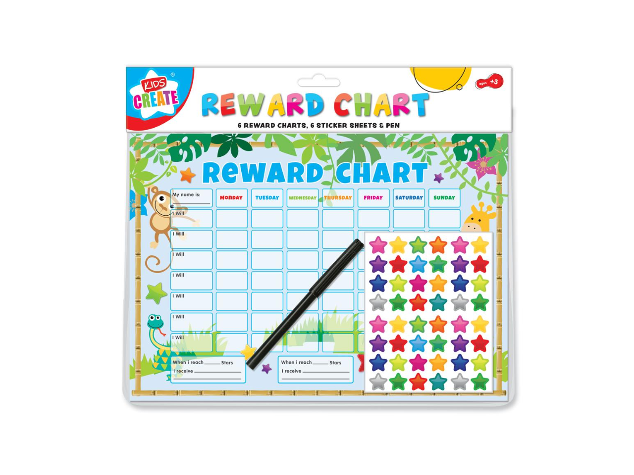 Jungle Theme Children's Reward Charts