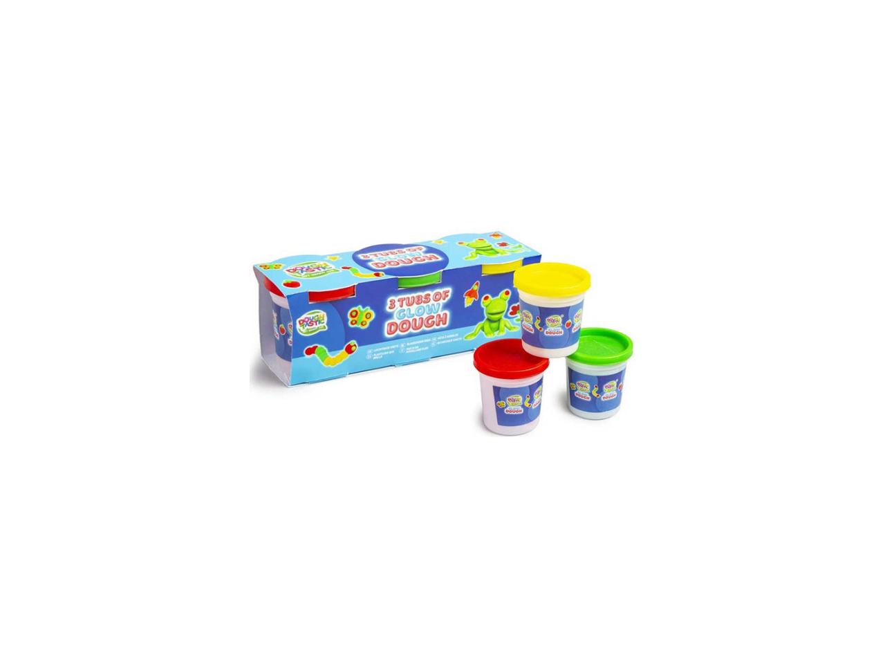 3 Tubs Of Glow In The Dark Dough  |  112g