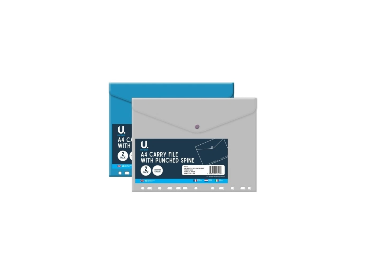 A4 Carry File With Punched Spine | Pack of 2