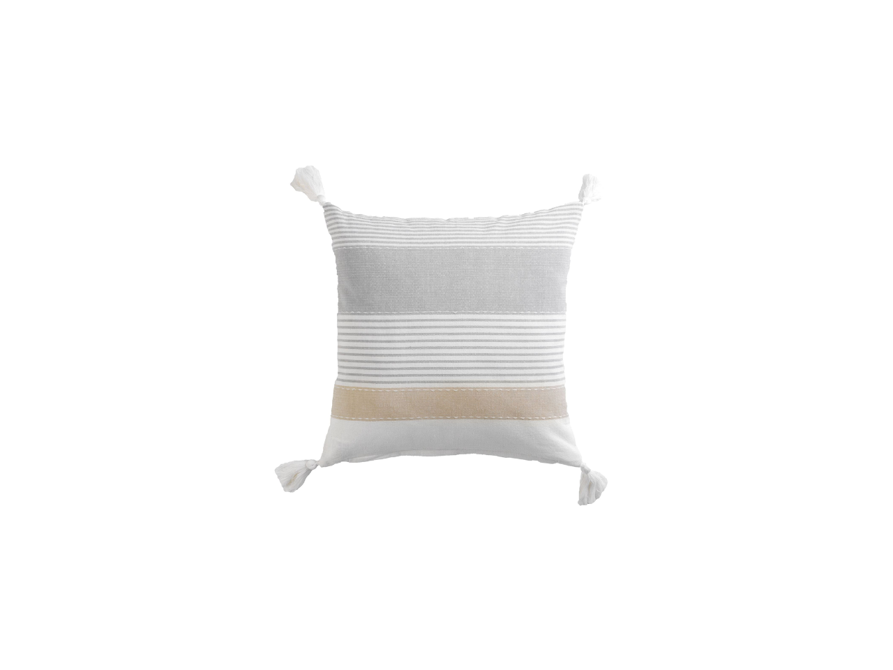Pompom Stripped Cushion