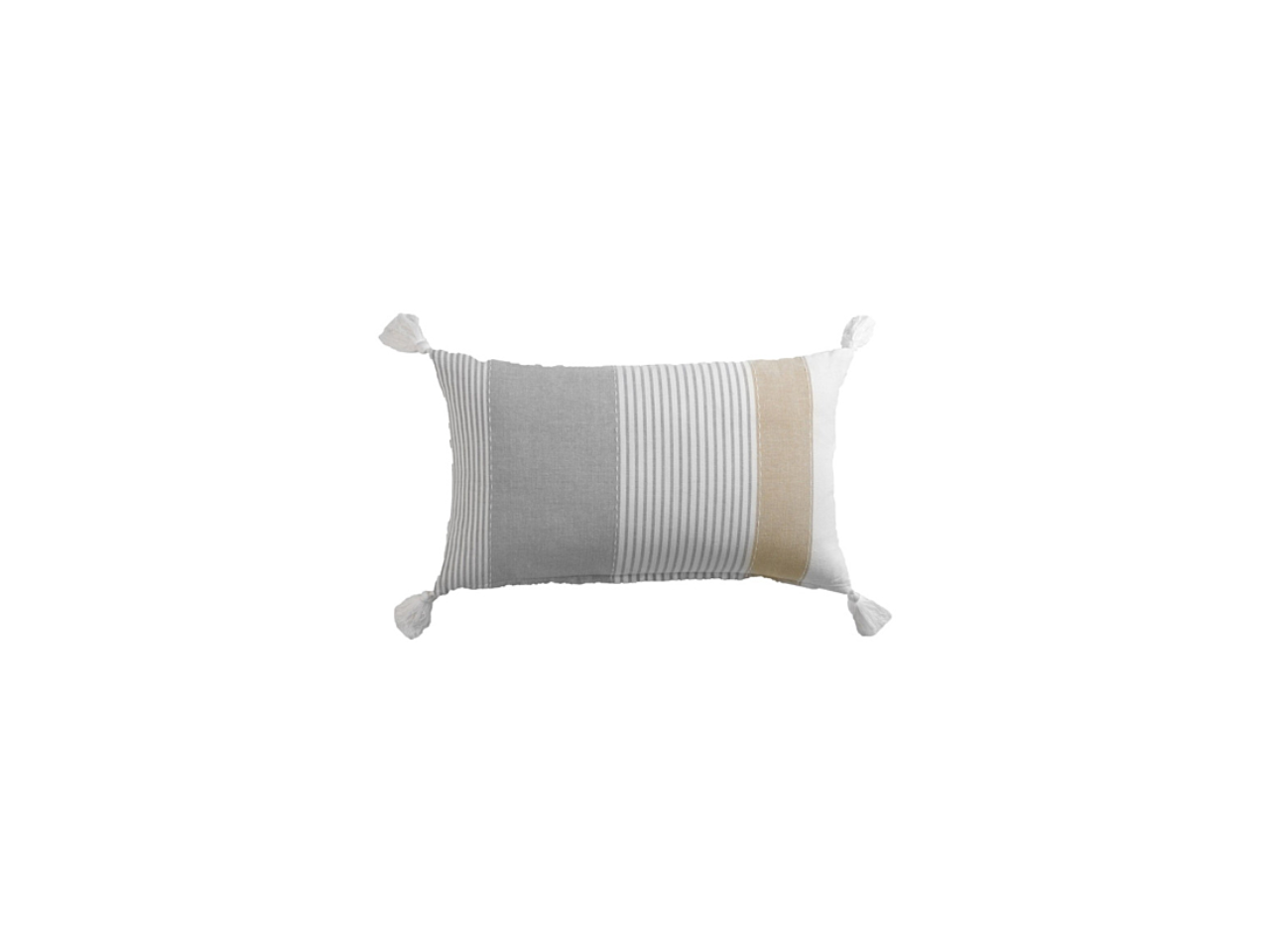 Decorative Cushion with Pom-Poms