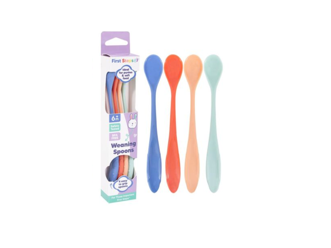 Long Handle Weaning Spoons | 4 Pcs