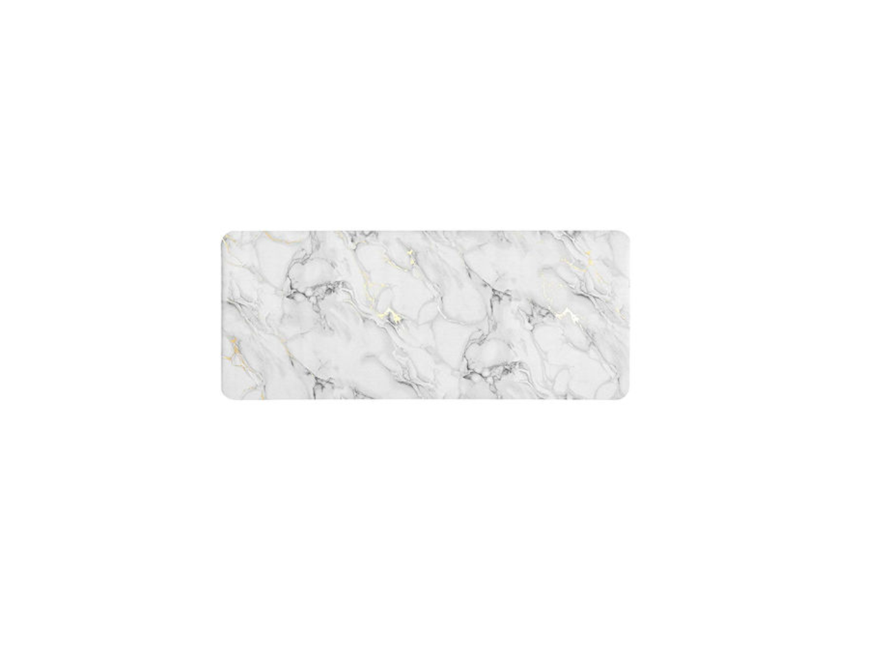 Marble Design Ultra-Absorbent Bathroom Mat White | 50x120 CM
