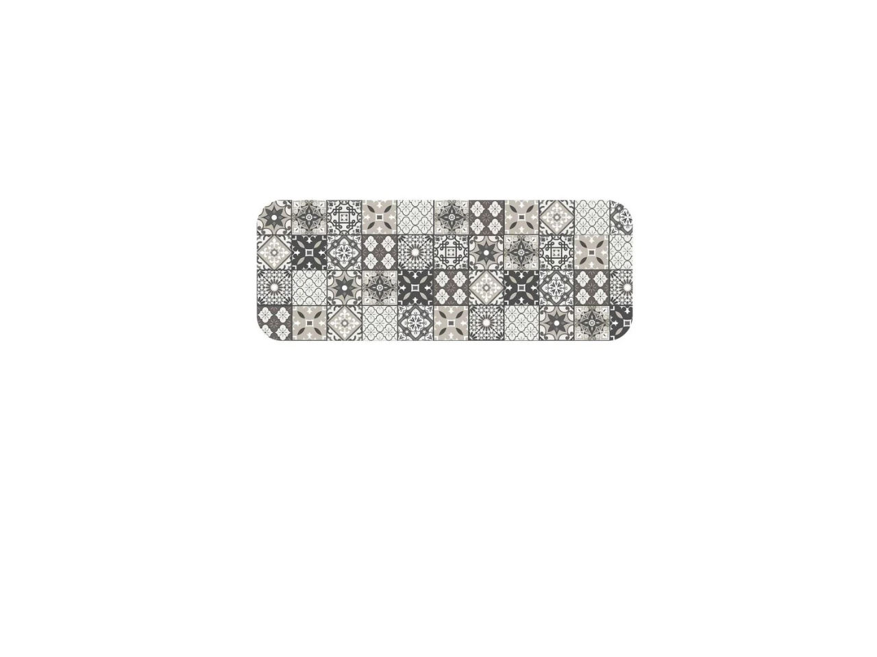 Gasto  Rug 45x120cm | Grey & White