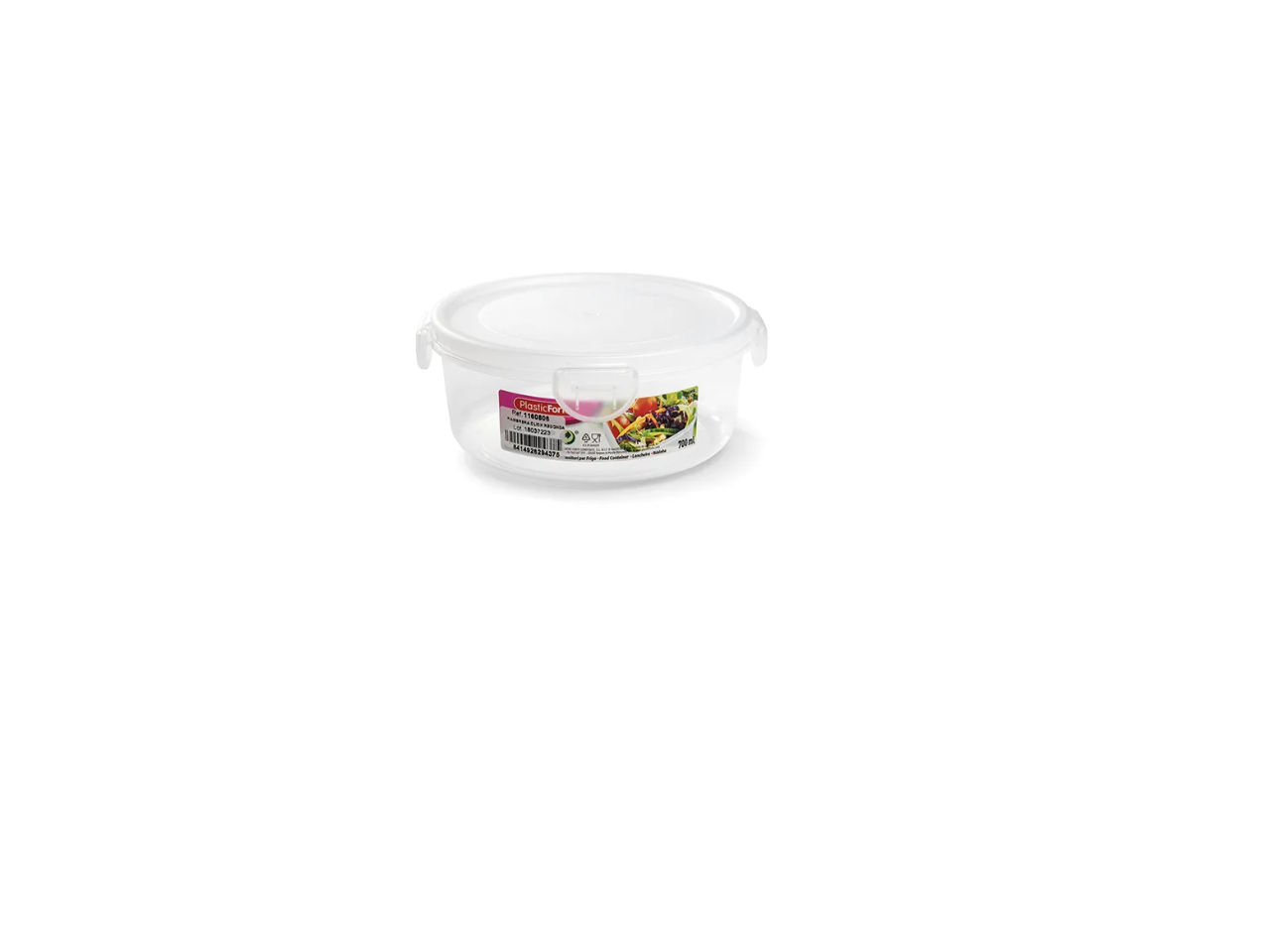 Transparent Round Click-Lock Container