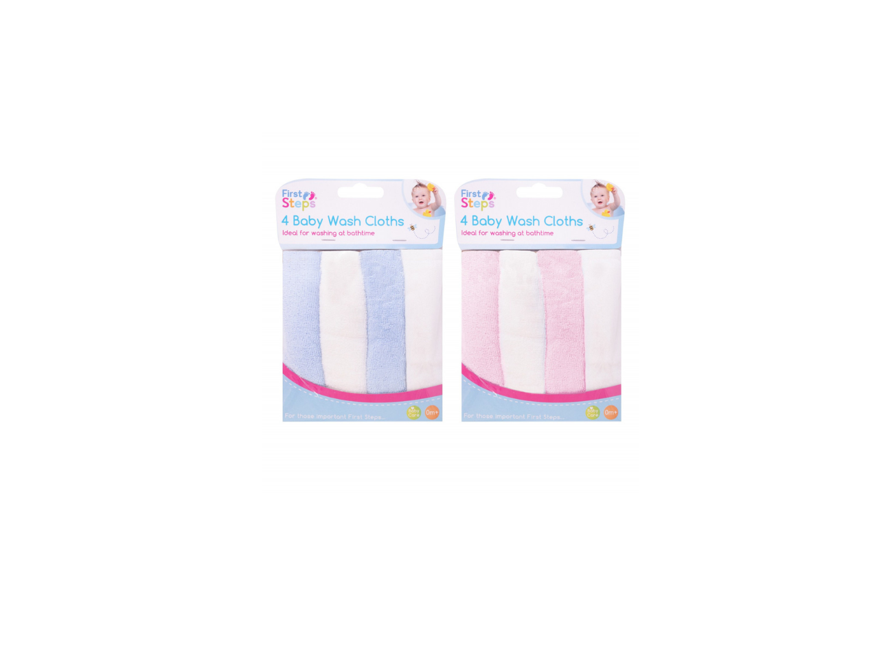 Baby Wash Cloths | 4 Pcs