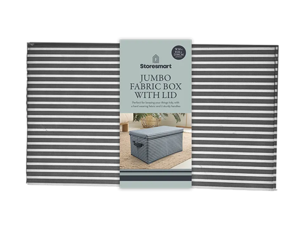 Jumbo Fabric Box with Lid |  28X50X30CM