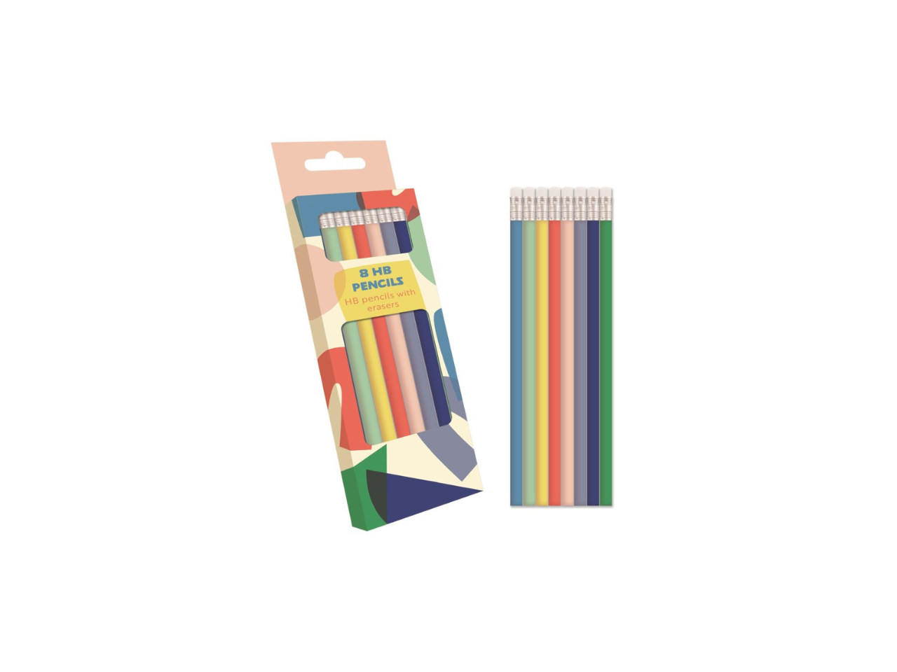 HB Pencils With Erasers  | Set of 8