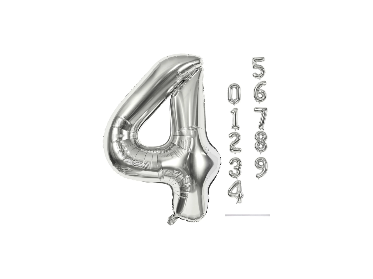 Number Foil Balloon | Silver |  85 CM