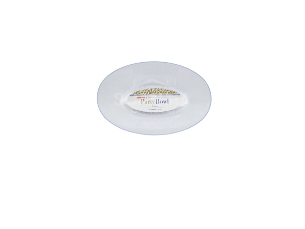 Reusable Party Oval Bowl | Clear