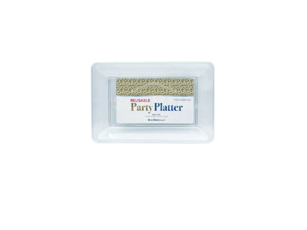 Reusable Party Platter | Clear