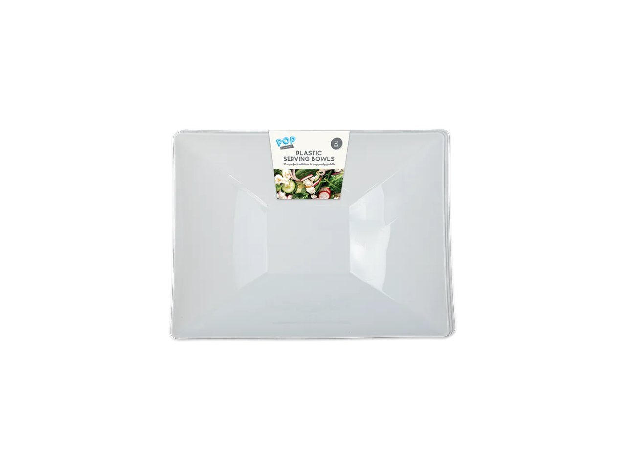 Reusable Plastic Serving Bowls | 3 Pcs