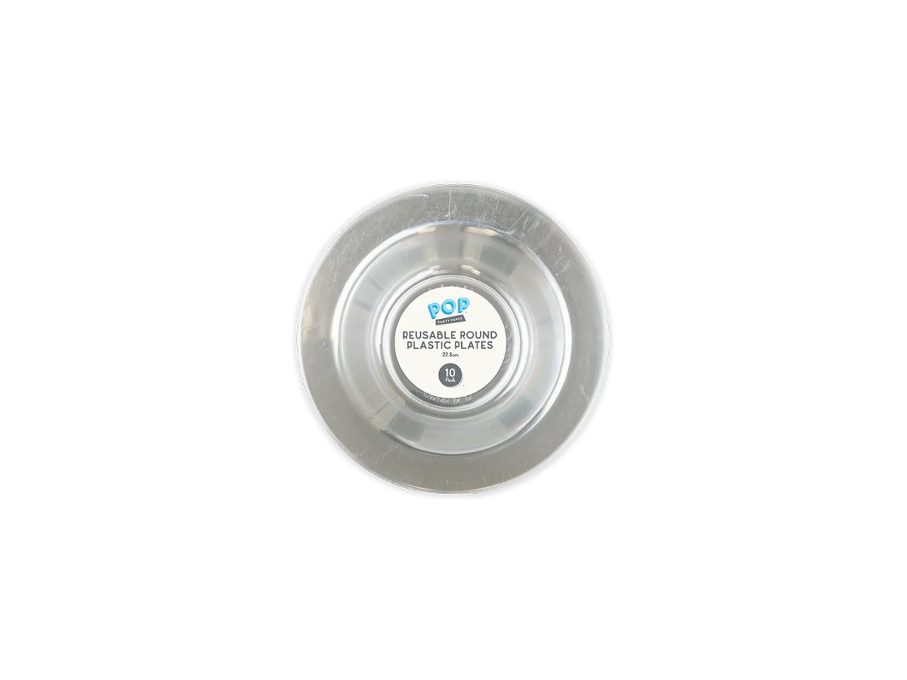Reusable Round Plastic Plates  | 10 Pcs