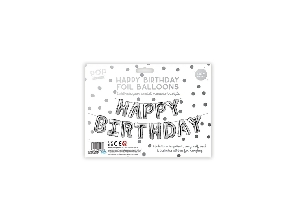 Metallic Happy Birthday Foil Balloons | 41CM