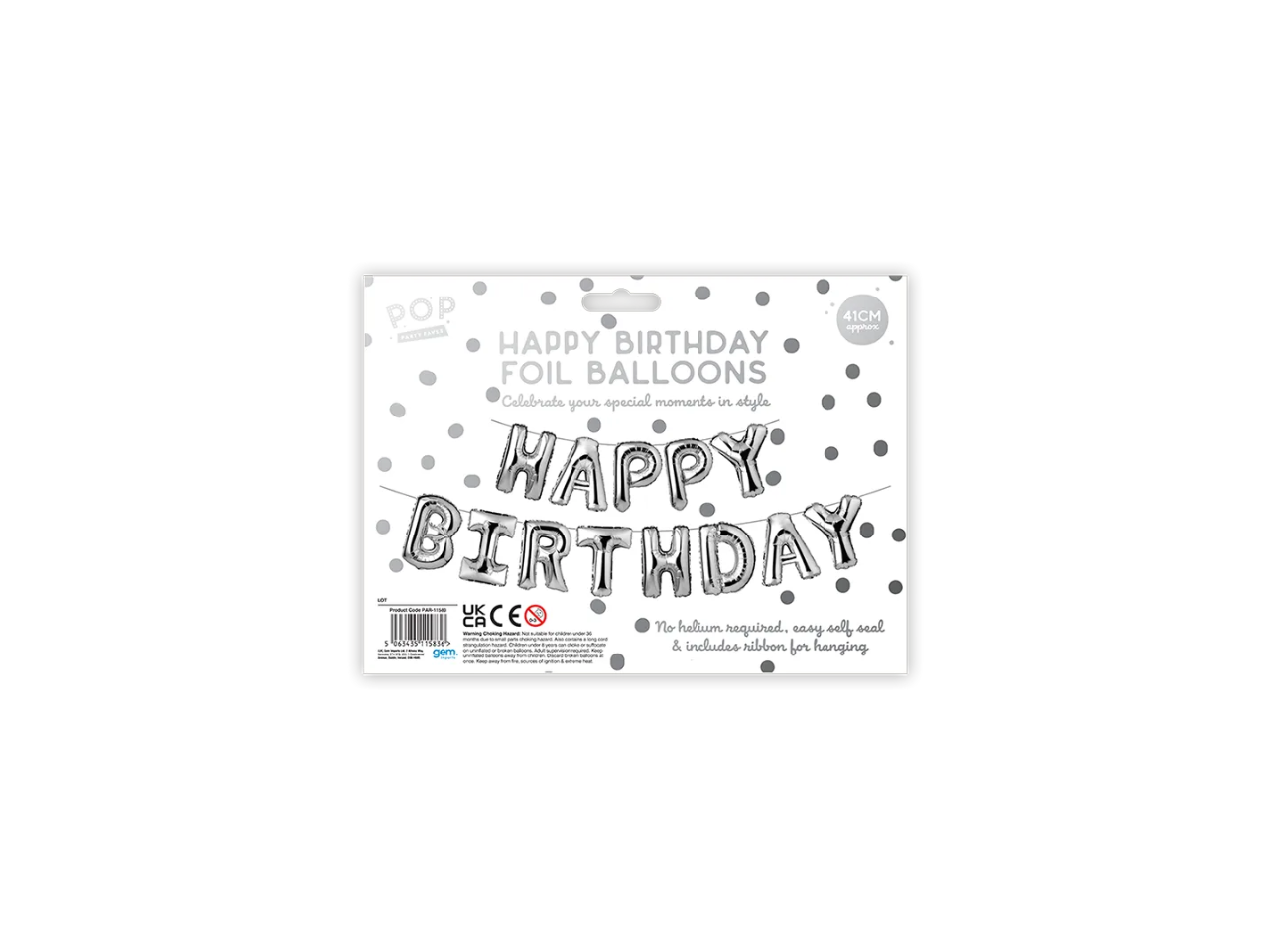 Metallic Happy Birthday Foil Balloons | 41CM