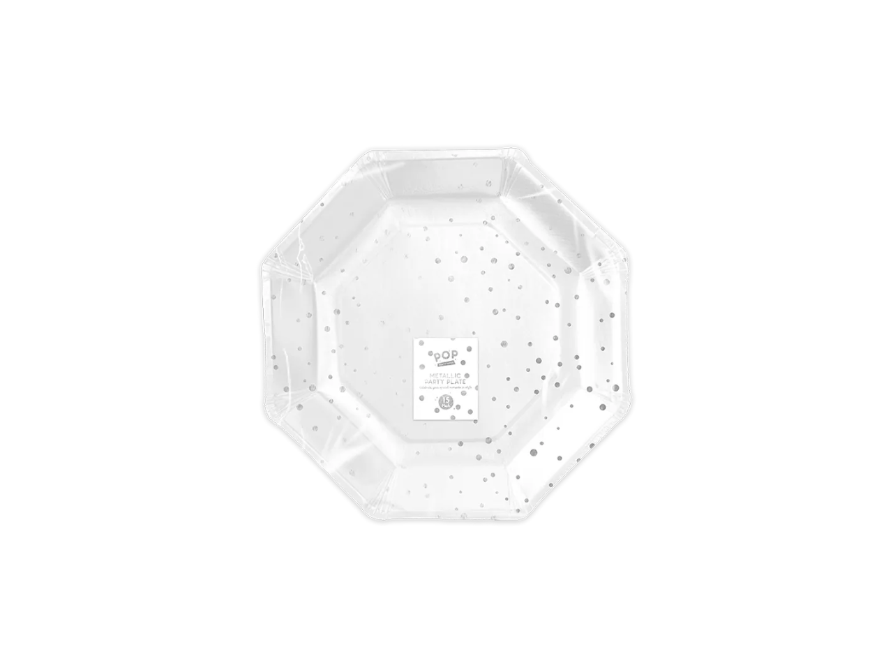 Metallic Foil Paper Plates 15 Pcs
