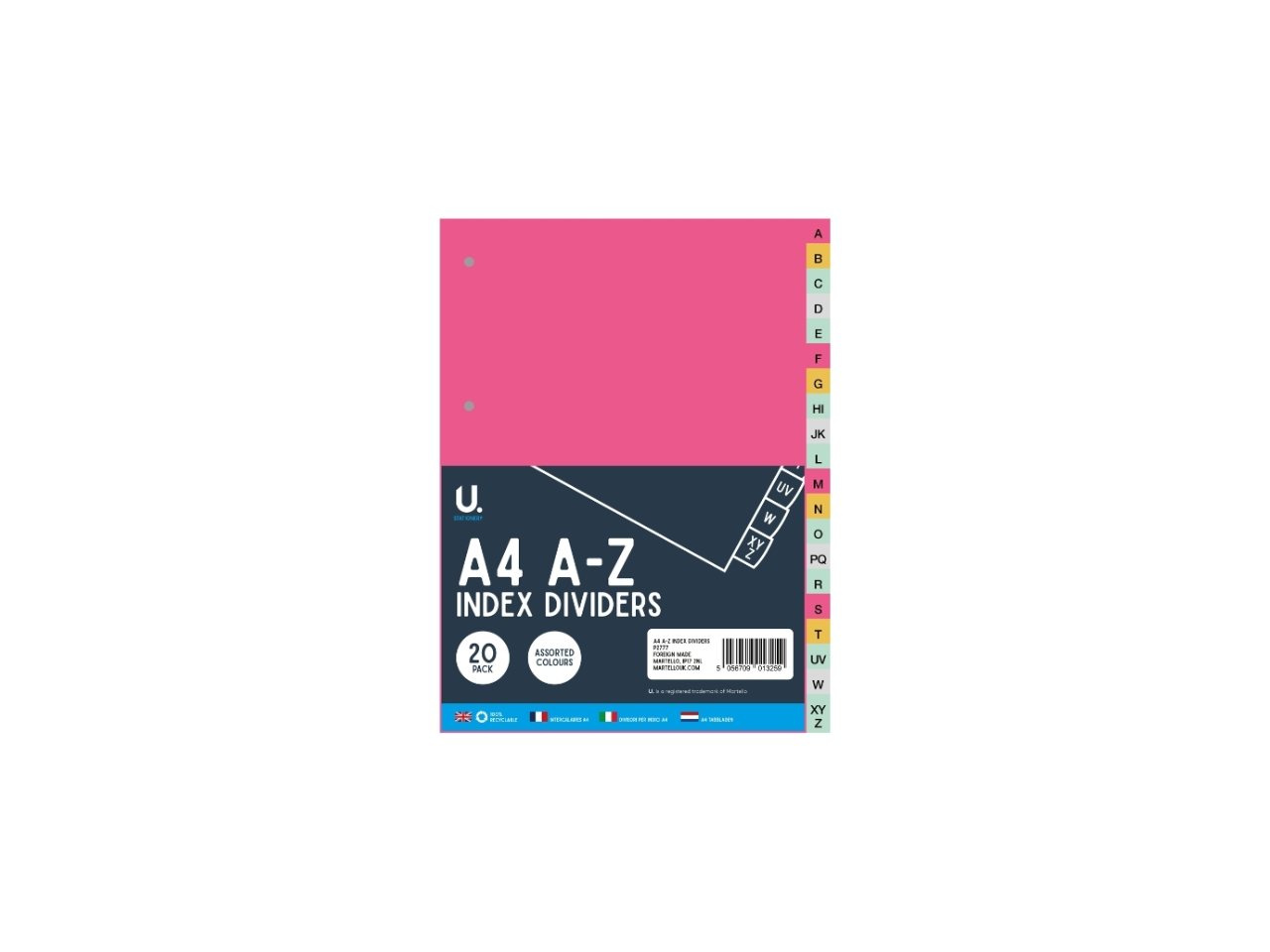 A4 A-Z Index Dividers | 20 Pcs