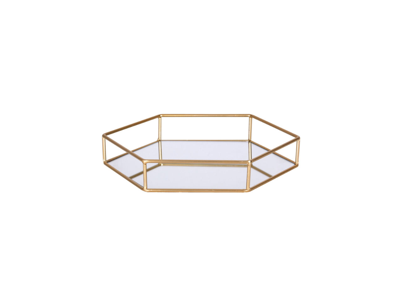Golden Tray with Mirror