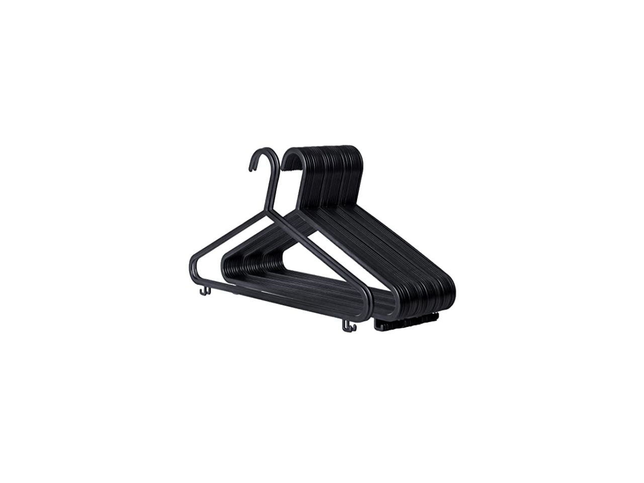 Plastic Black Hangers | Pack of 6