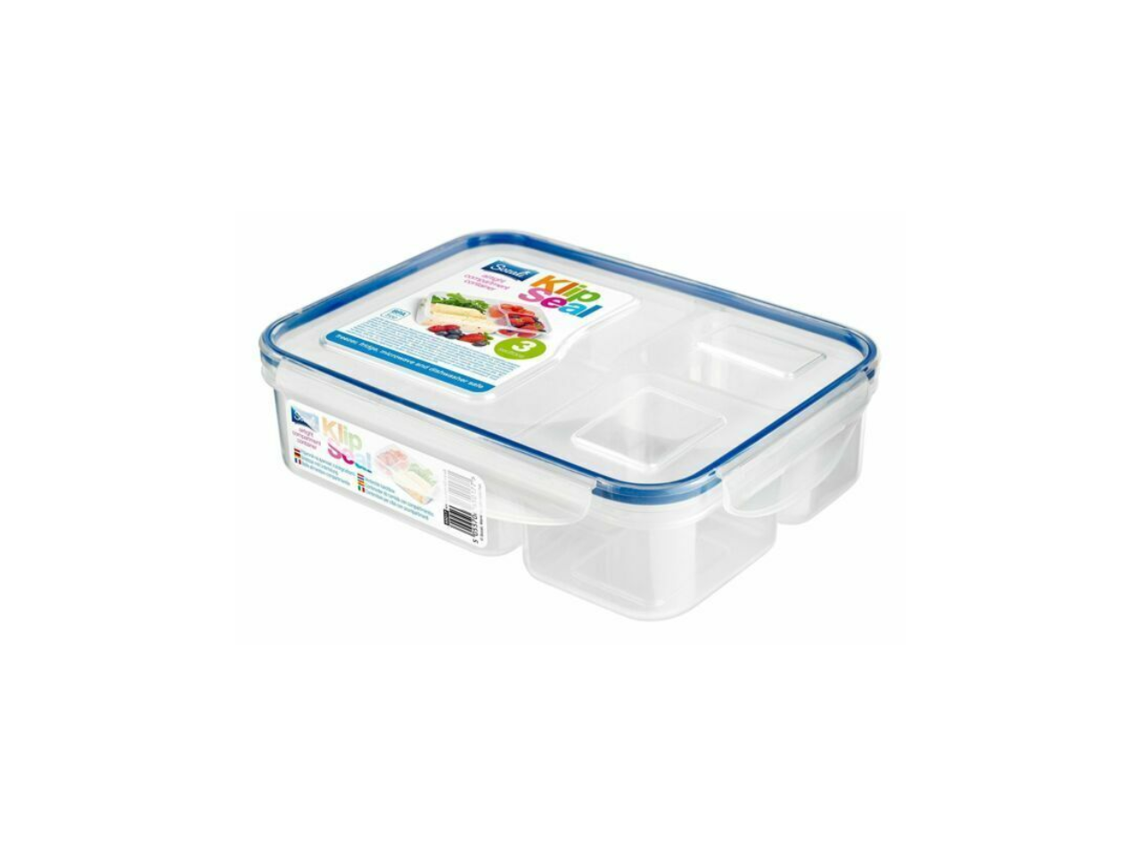 Klip Seal Lunch Box With Compartments | 3 Sections