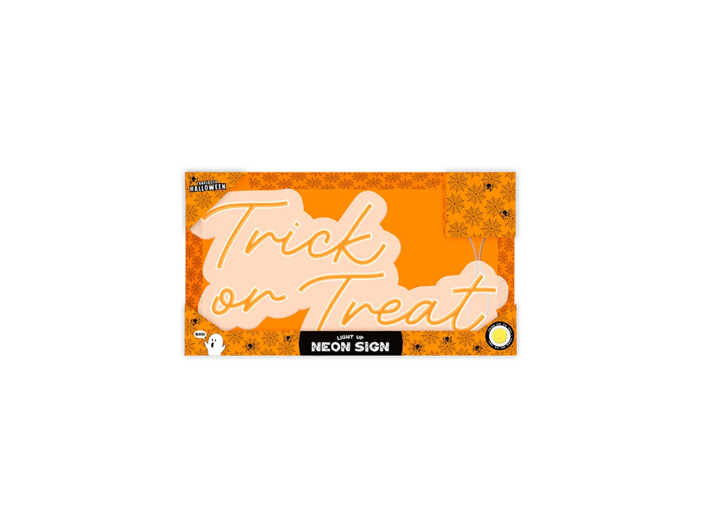 Light Up Neon Trick Or Treat Sign