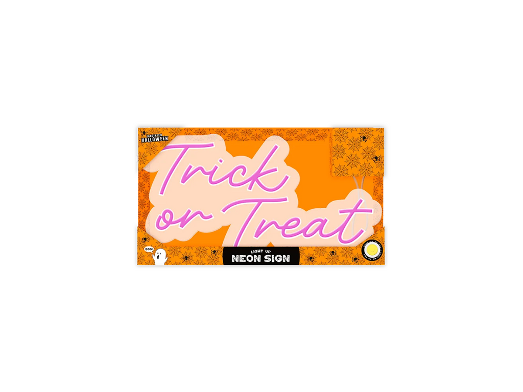 Light Up Neon Trick Or Treat Sign