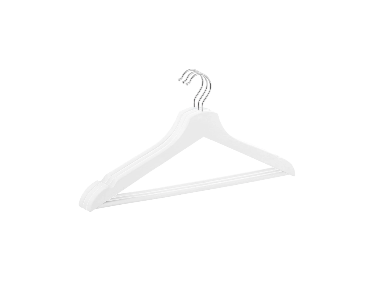 White Wooden Hangers | Pack of 3