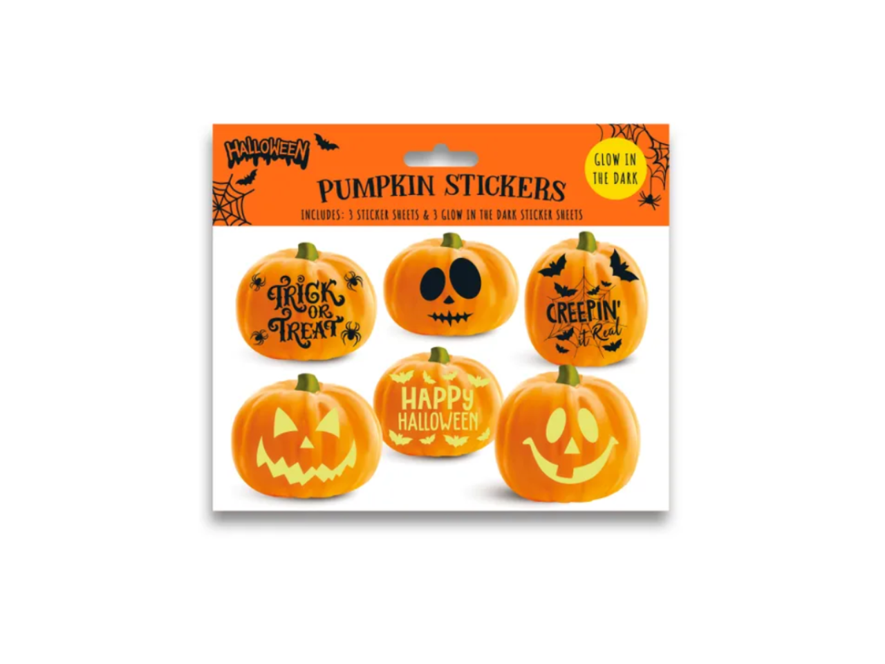 Halloween Pumpkin Stickers | Pack of 6