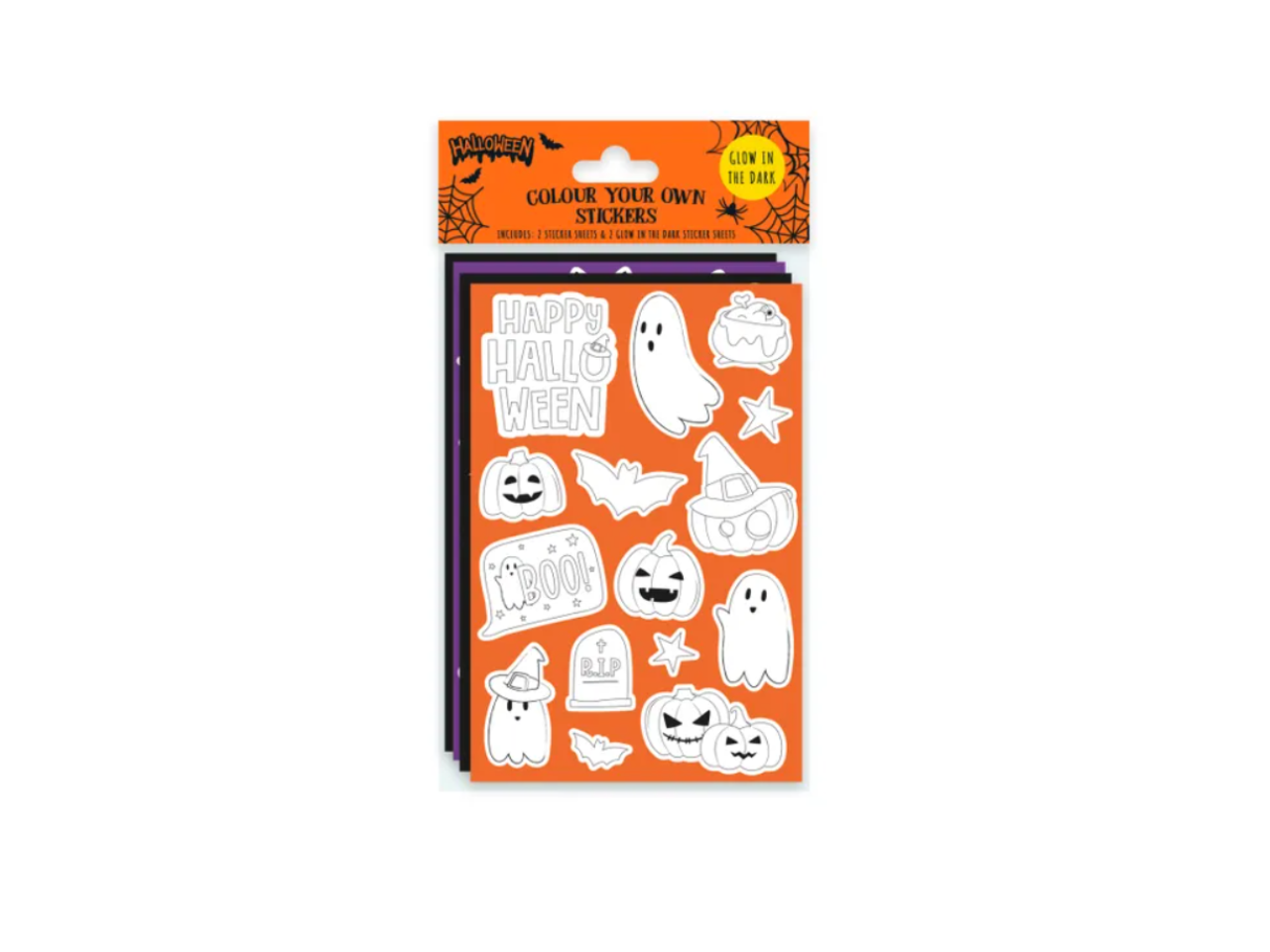 Halloween Colour Your Own Stickers | 4 Sheets