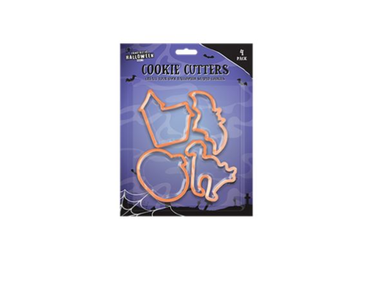Halloween Plastic Cookie Cutters | 4 Pcs