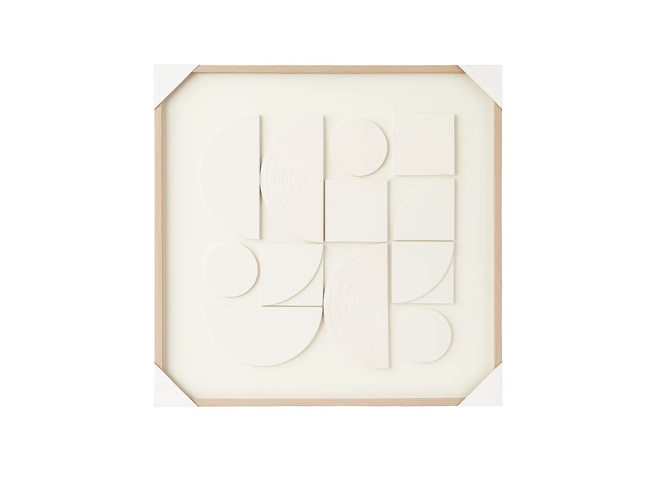 Framed Canvas with 3D Objects |  60X60X3CM