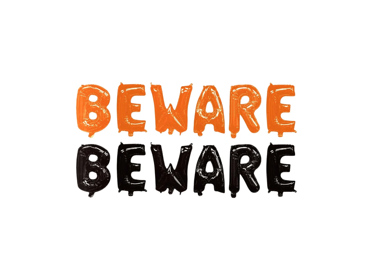 Beware Letter Foil Balloon Set