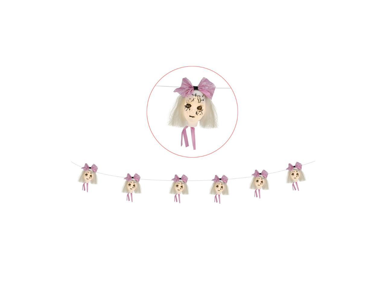 Light-Up Doll Heads Garland | 1.5M