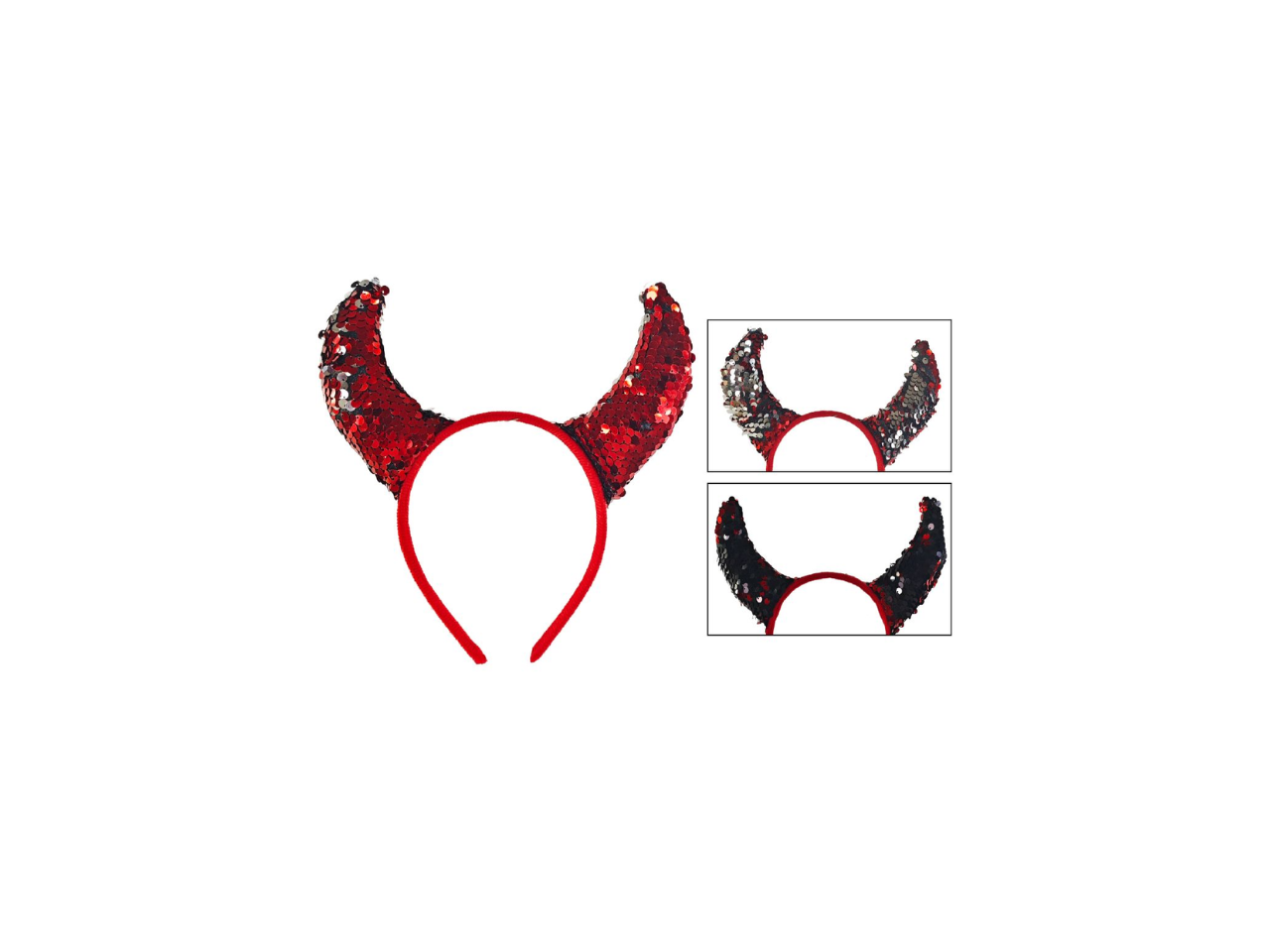 Sequin & Sparkly Devil Horn  | Headband