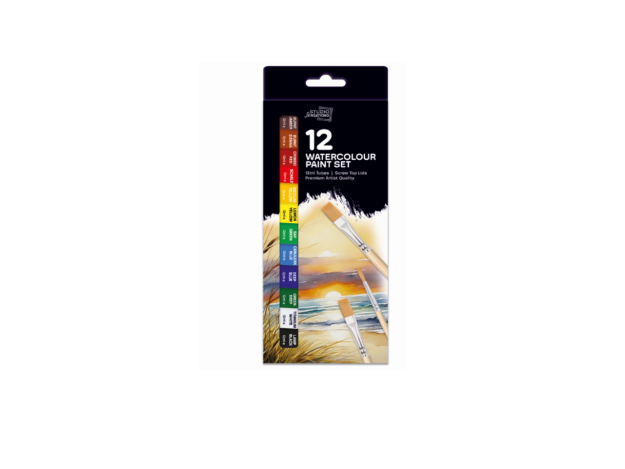 Watercolour Paint Tubes  | 12 Colours